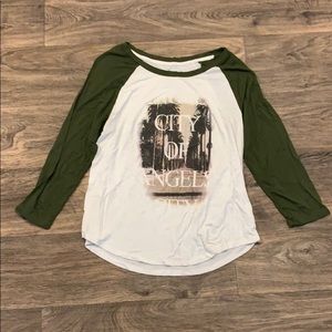 Graphic baseball tee